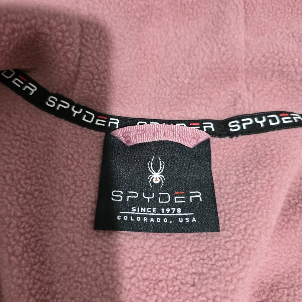 NWT Spyder Ashen Lilac Zip Jacket Hooded Logo Fleece Lined Water Resistant M - Picture 9 of 12